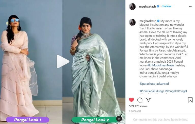 This Pongal, Indian actors Aishwarya Rajessh, Megha Akash, DD and many more took to social media to celebratetheir identity through their hair