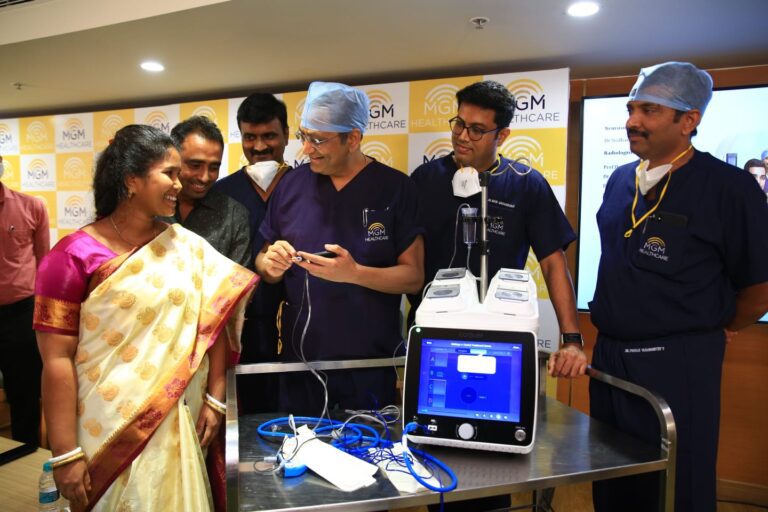 MGM Healthcare Chennai successfully performs India’s first CT guided Minimally           Invasive Neuro Surgical Procedure on a patient from Bangladesh