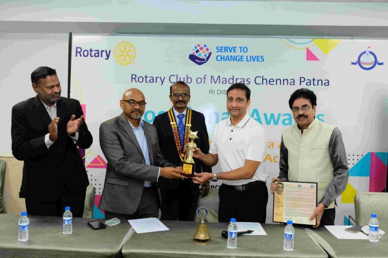Rotary Club of Madras Chenna Patna felicitates young achievers
