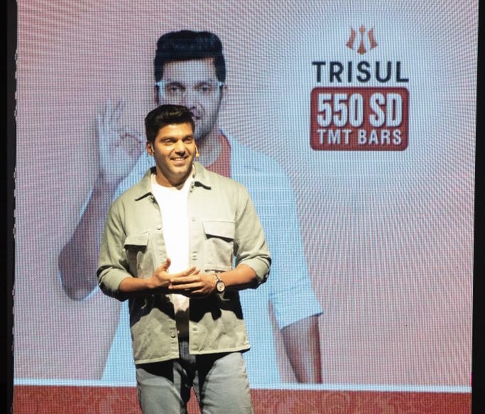 Actor Arya launches 550 SD TMT bars from Trisul Steels on 26th February 2022