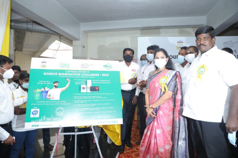 Chennai Mayor inaugurates #￼sourcesegregationchallenge2022 