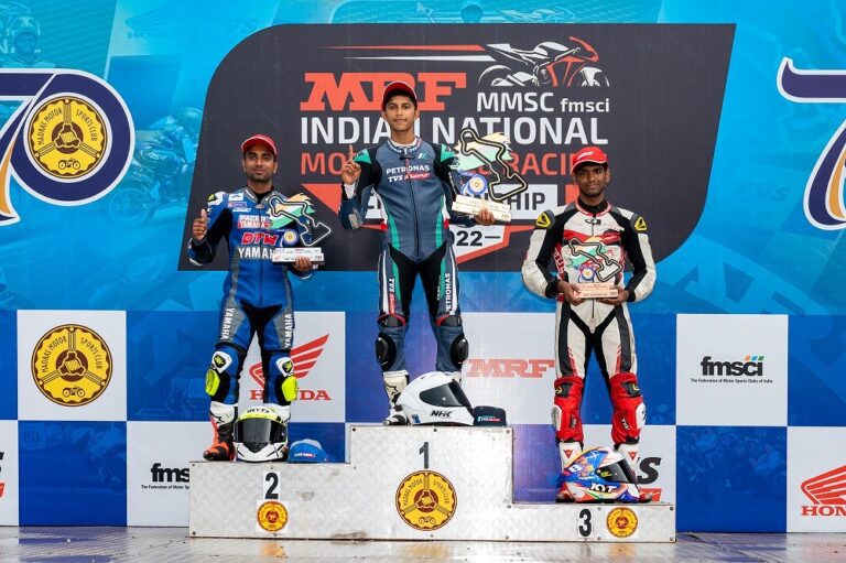 Rajiv Sethu finishes Round 2 of Indian National Motorcycle Racing Championship with a Double Podium 