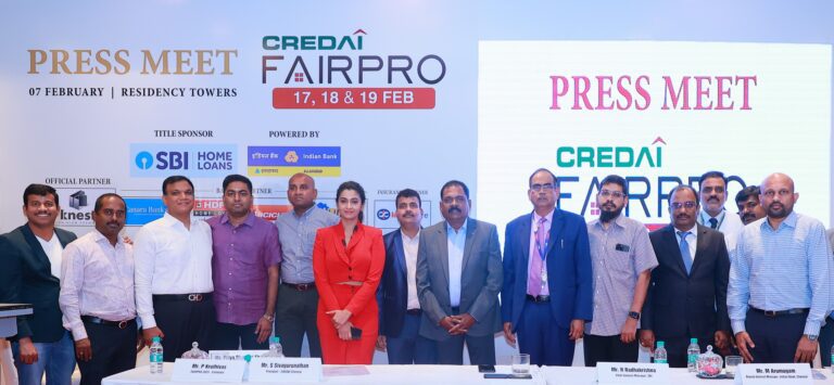 CREDAI CHENNAI TO ORGANISE INDIA’S BIGGEST AND MOST CREDIBLE PROPERTY EXPO “FAIRPRO 2023” IN CHENNAI
