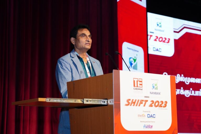 THE WORLD BELONGS TO PEOPLE WHO MANAGE TO EXECUTE THEIR PLANS WELL – C K RANGANATHAN AT TiE SHIFT 2023