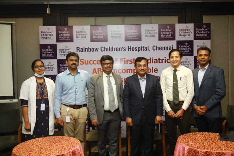 Rainbow Children’s Hospital in Chennai successfully perform first Pediatric ABO Incompatible Renal Transplant