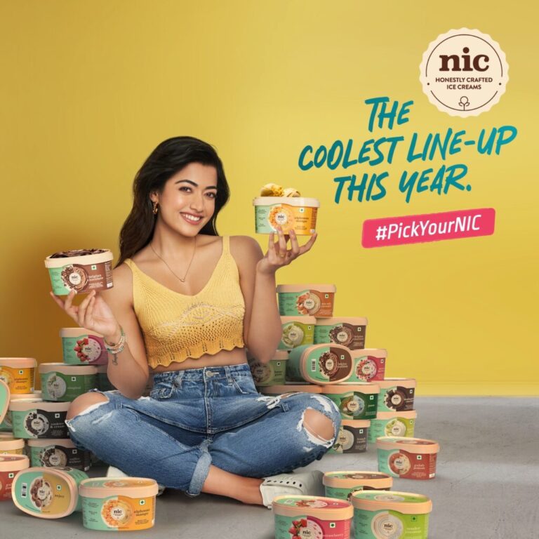 NIC Honestly Crafted Ice Creams Announces Rashmika Mandanna as their First Brand Ambassador