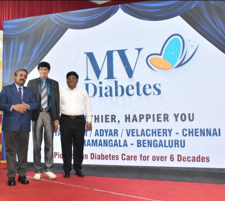 MV Hospital for Diabetes unveils a new logo and Commemorates Founder Late Prof. M Viswanathan’s 100th Birth anniversary.