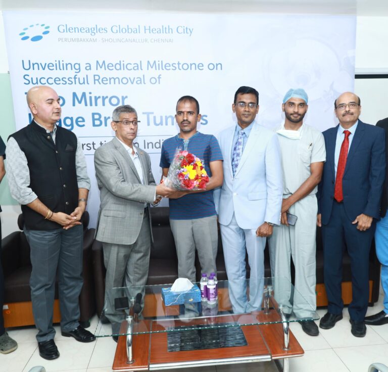 Gleneagles Global Health City Successfully Performed Breakthrough Surgery by Removing Two Mirror Image Tumor in the Eloquent Brain
