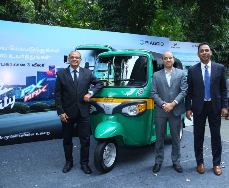 Tamil Nadu gets its first electric rickshaw as Piaggio launches the Apé E-city FX NE Max passenger 3-wheeler EV