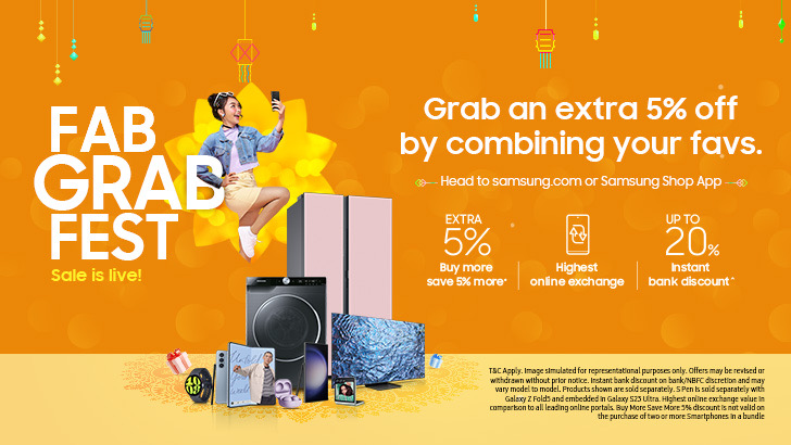 Samsung’s Biggest Festive Sale ‘Fab Grab Fest’ is Back with Never-seen Before Deals & Offers 