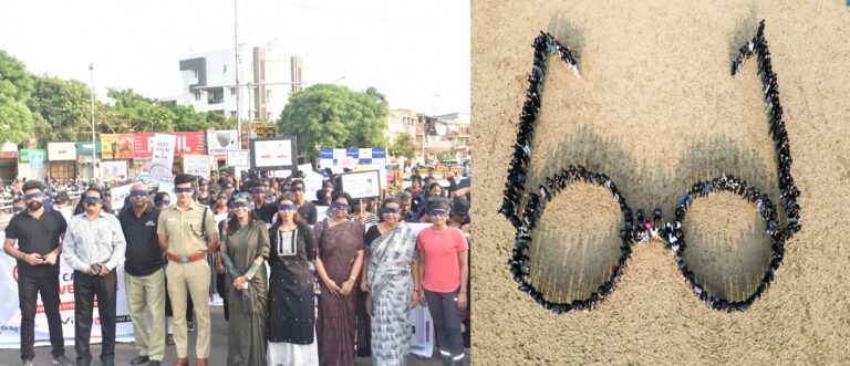 Citizens Flock to Form a Human Spectacle at Dr. Agarwals and IVI’s World Sight Day Event in Chennai