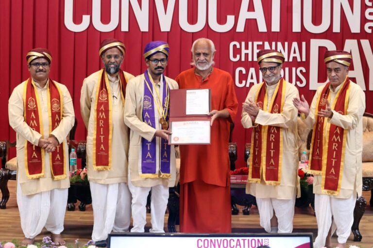 Amrita Vishwa Vidyapeetham, Chennai’s Convocation 2023 presided over by IIT Hyderabad Director Prof. B. S. Murthy 