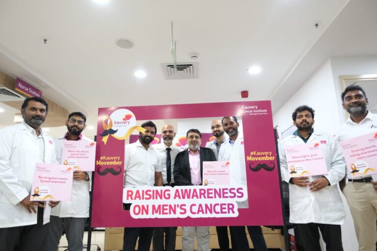 Kauvery Cancer Institute Doctors Unite for “No Shave November” to Spotlight Men’s Cancer Awareness