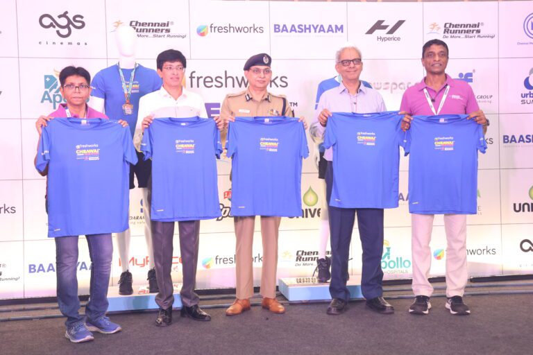 Freshworks Chennai Marathon’ powered by Chennai Runners launches official T Shirt and medals
