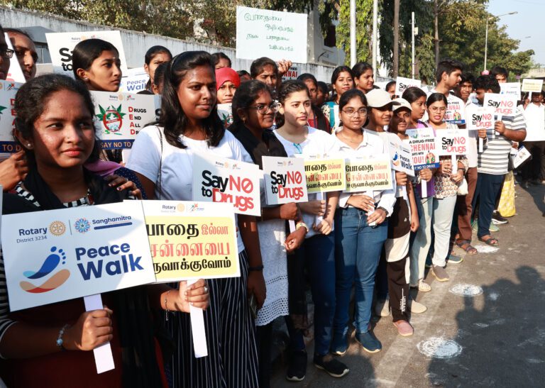 Sanghamitra ‘Peace Walk’ – Rotary International District 3234’s United Efforts with Queen Mary’s College to Combat Drug Addiction