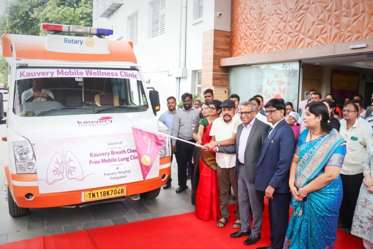 Kauvery Hospital Vadapalani Launches “Kauvery Breath Check – Free Mobile Lung Clinic” for people of Chennai and Neighbourhood Districts