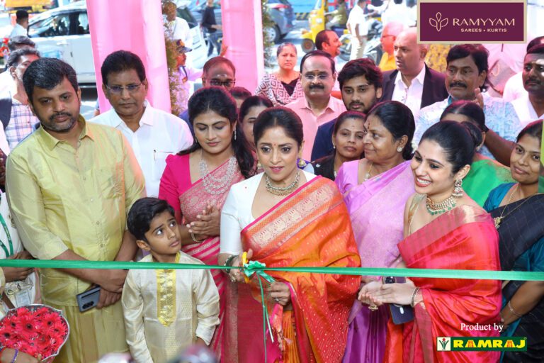 Actor Nadhiya Inaugurates Ramyyam Sarees and Unveils the Premium Subhaga Silks Collection at Ramraj Cotton’s T. Nagar Store