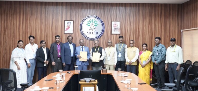 SRMIST Signs MoU with NIFTEM–Thanjavur to Enhance Collaboration in Food Science and Technology