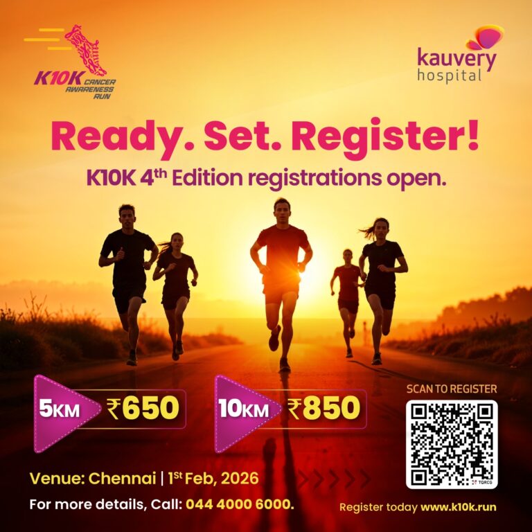 Kauvery Hospital & Kauvery Cancer Institute Announce the 4th Edition of the K10K Cancer Awareness Run