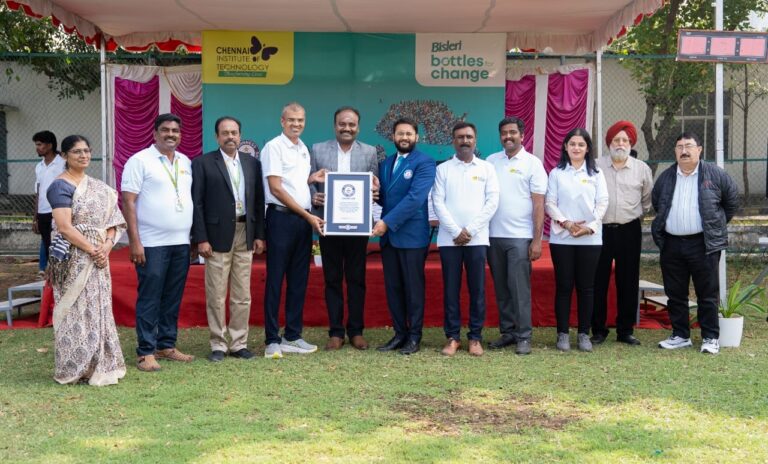 CIT and Bisleri International Creates Guinness World Record for the Largest Human Recycling Logo