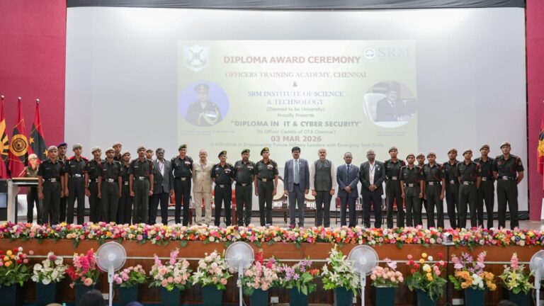 First Batch of 350 SRMIST Students Graduate with Diploma in IT & Cyber Security from the Officers Training Academy, Chennai 