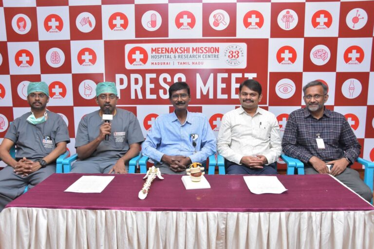 Meenakshi Mission Hospital Removes Large Spinal Fluid-Filled Sac and Corrects Rare Failed Spine Surgery