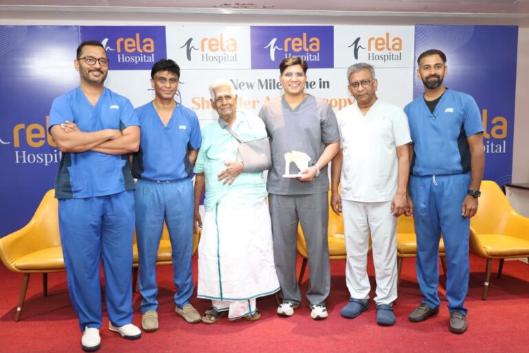 Rela Hospital Successfully Restores Shoulder Function in a 97-Year-Old Through India’s First Fully Awake Keyhole Surgery