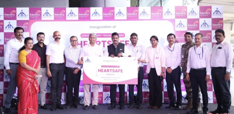 Kauvery Hospital Strengthens Emergency Cardiac Response at Chennai International Airport with Installation of (AED) 