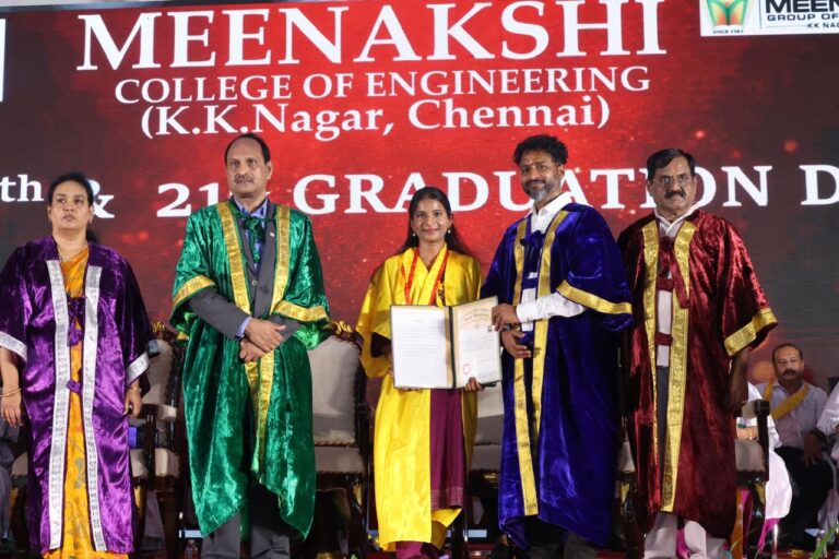 Meenakshi College of Engineering, K.K.Nagar, Chennai, celebrated its 20th & 21st Graduation Day